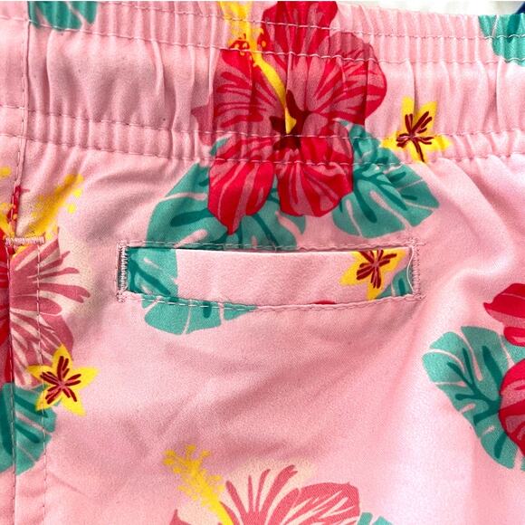 Free Planet Men's 7" Hibiscus Swim Trunks Shorts - Pink - Size XL - $48 - Picture 4 of 7